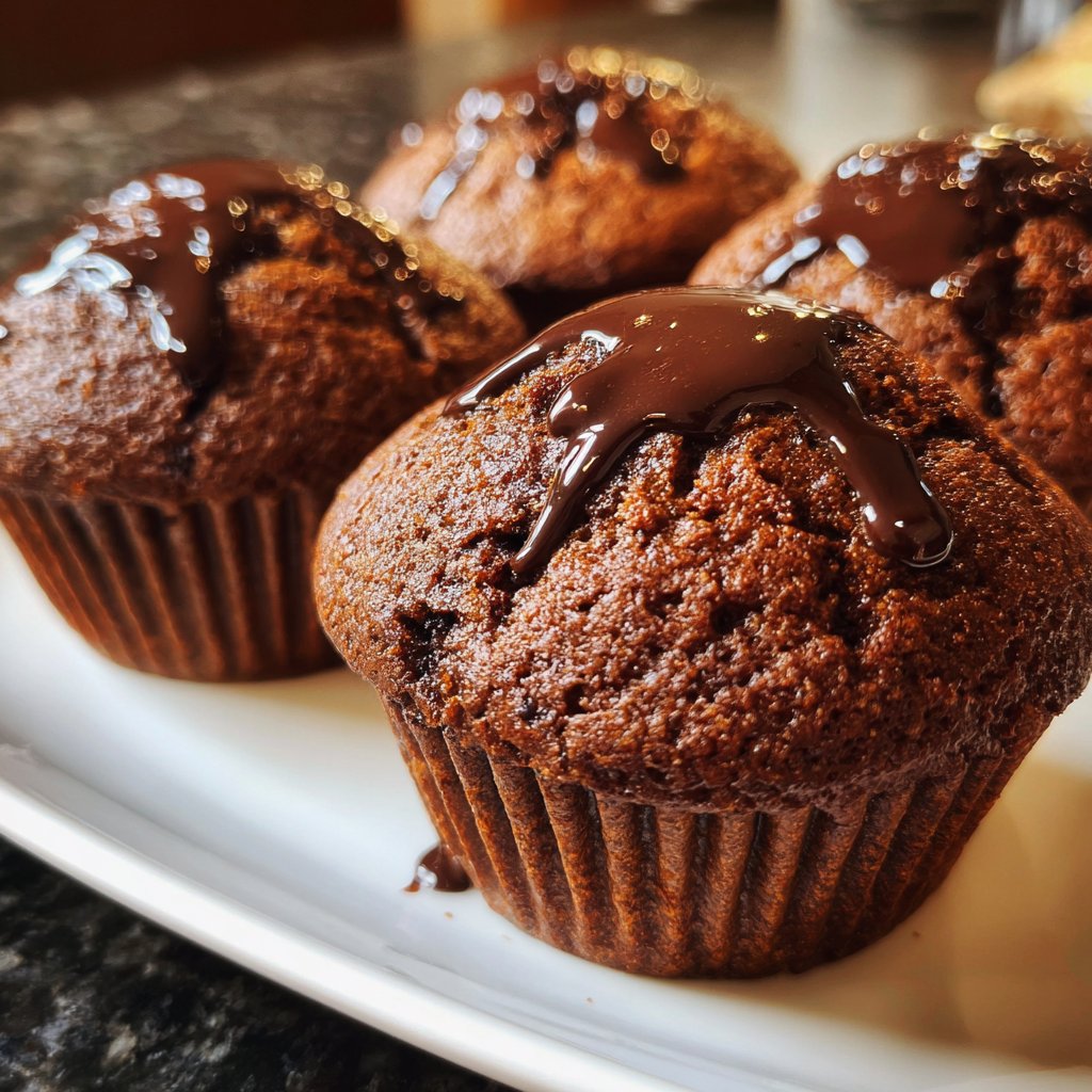 Muffins mit Kakao und Vanille