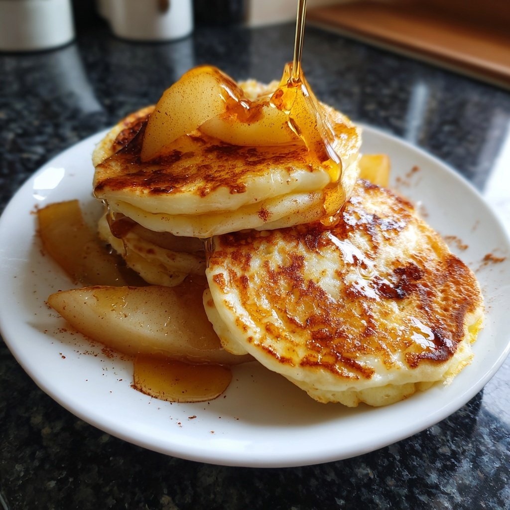 Pfannkuchen mit Birnen und Zimt