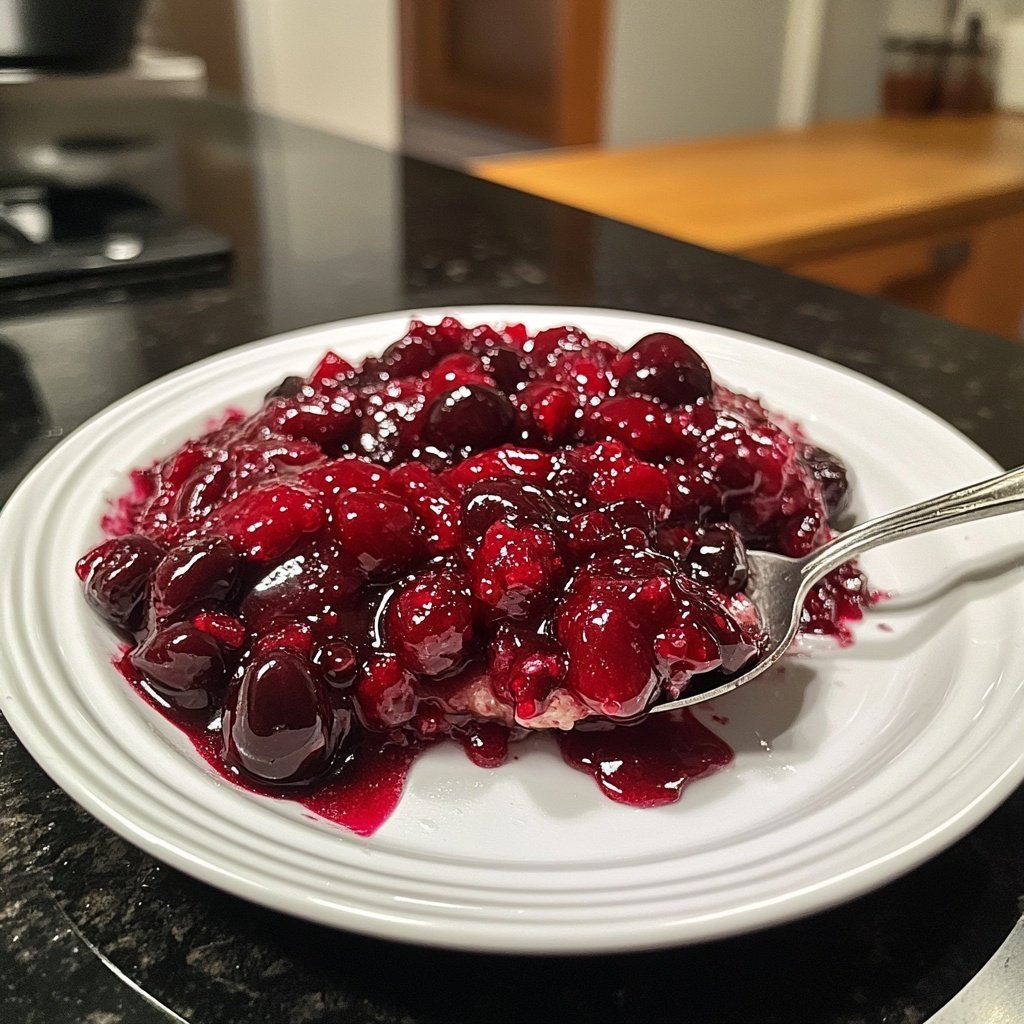 Rote Grütze mit Kirschen