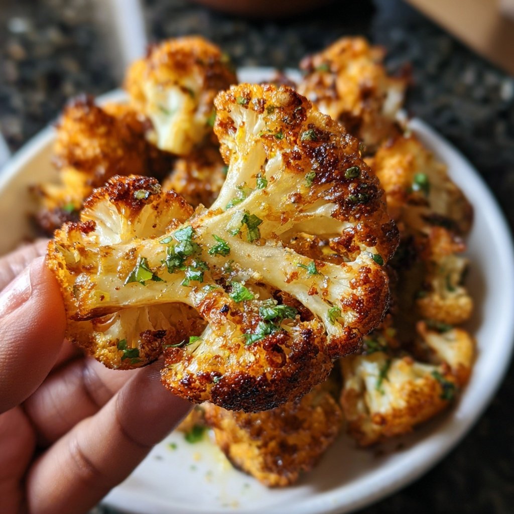 Blumenkohl aus dem Ofen knusprig